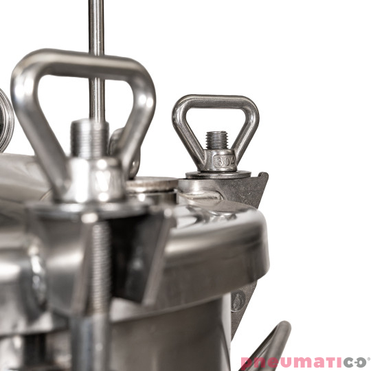 Zbiornik ciśnieniowy do natrysku nierdzewny 20L z mieszadłem Agregat malarski MP20SS-W5 Pneumatico Tank / Węże / Pistolet EXPERT HP dysza 2,5 mm