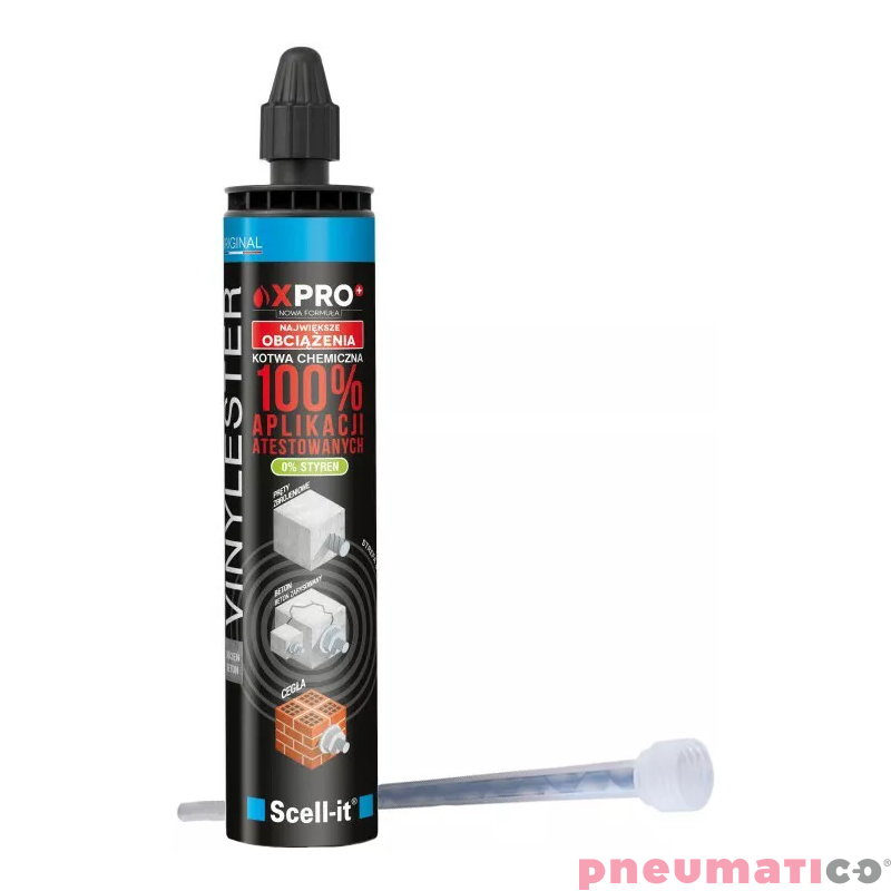 Kotwa chemiczna vinyloestrowa 300 ml Scell-it X-PRO 300 PLUS Kotwa chemiczna vinyloestrowa 300 ml Scell-it X-PRO 300 PLUS