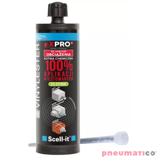 Kotwa chemiczna vinyloestrowa 420 ml Scell-it X-PRO 420 PLUS Kotwa chemiczna vinyloestrowa 420 ml Scell-it X-PRO 420 PLUS