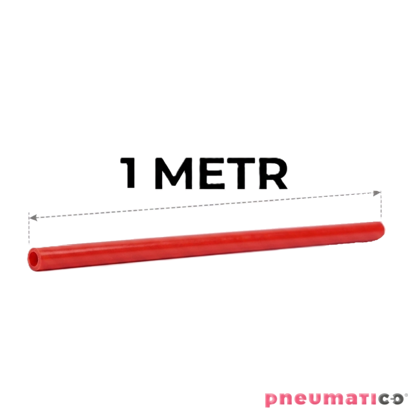 Wąż poliuretanowy prosty TEKALAN 10x6.5mm 1m U-10065RMB SANG-A czerwony