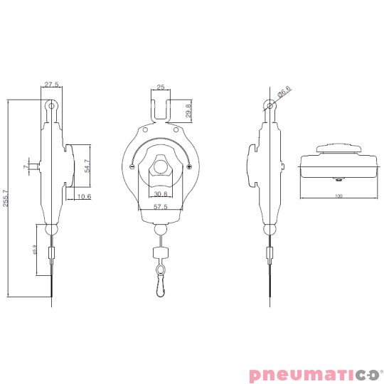 Balanser Pneumatico kompozyt 0,5-1,5kg 2000mm PSW2N0515 Balanser Pneumatico kompozyt 0,5-1,5kg 2000mm PSW2N0515
