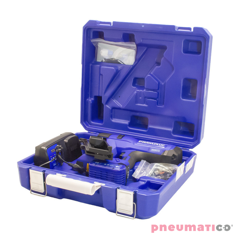 Gwoździarka akumulatorowa do drewna 110J w walizce RAWLPLUG R-PWN18-90-XL1 Gwoździarka akumulatorowa do drewna 110J w walizce RAWLPLUG R-PWN18-90-XL1