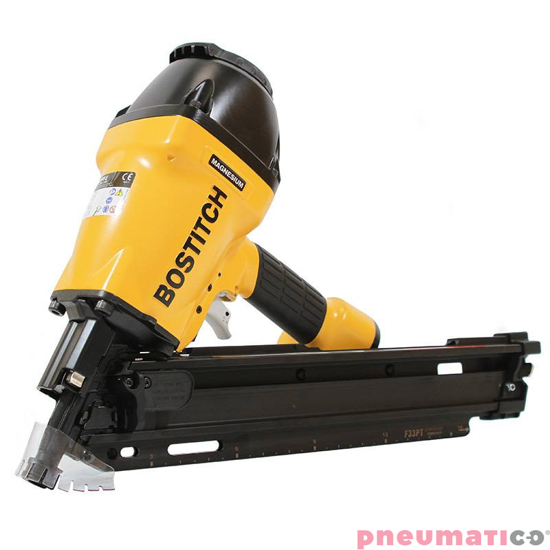 Gwoździarka pneumatyczna F33PT-E Stanley - Bostitch + Gwoździe łączone papierem PNEUMATICO 34° 2.8/65 BK RI 1op.- 4.000szt. P342865BKRI-4