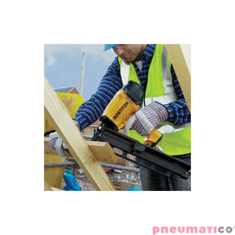 Gwoździarka pneumatyczna F33PT-E Stanley - Bostitch + Gwoździe łączone papierem PNEUMATICO 34° 2.8/65 BK RI 1op.- 4.000szt. P342865BKRI-4
