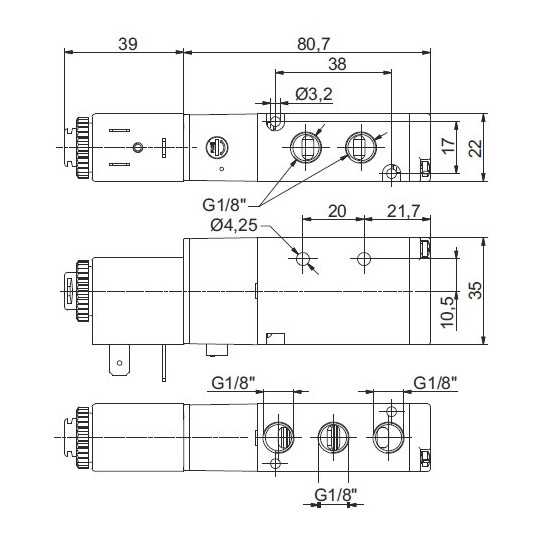 Zawór elektropneumatyczny 5/2 PNEUMAX 1/8 8880.52.00.39.F05 24VDC Zawór elektropneumatyczny 5/2 PNEUMAX 1/8 8880.52.00.39.F05 24VDC