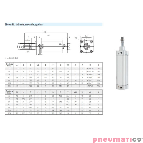 Siłownik profilowy ISO15552 DT-TGD TEKMA Siłownik profilowy ISO15552 DT-TGD TEKMA