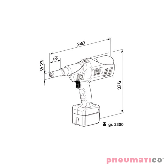Nitownica akumulatorowa do nitów zrywalnych FAR EB 400 Nitownica akumulatorowa do nitów zrywalnych FAR EB 400