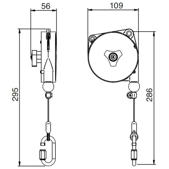 Balanser linkowy X-LIGHT.0,5 TECNA 0,2-0,5 kg 2500mm Balanser linkowy X-LIGHT.0,5 TECNA 0,2-0,5 kg 2500mm