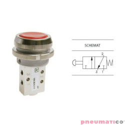 Przycisk ∅30 mm  sprężyna 3/2 PNEUMAX