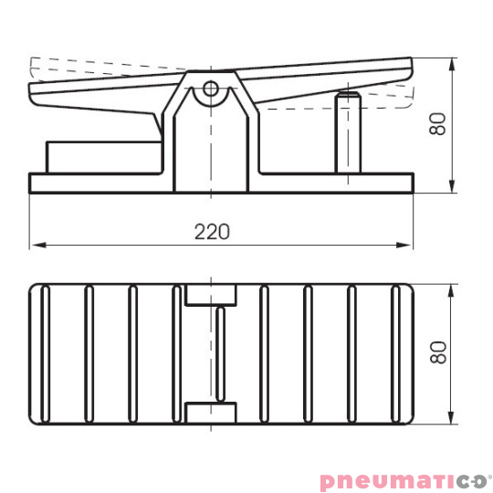 Zawór nożny niezabudowany ze sprężyną 5/2 PNEUMAX Zawór nożny niezabudowany ze sprężyną 5/2 PNEUMAX