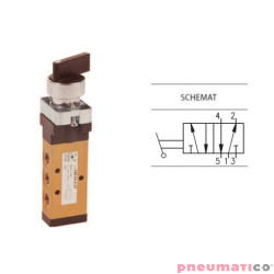 Zawór ręczny przełącznikiem dwupozycyjnym 5/2 PNEUMAX