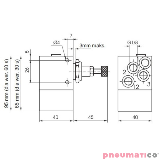 Timer pneumatyczny NC 900.18.3 PNEUMAX Timer pneumatyczny NC 900.18.3 PNEUMAX