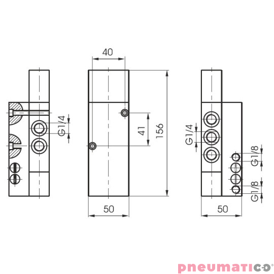 Zawór bezpieczeństwa typu "dwie ręce" 900.52.1.1 PNEUMAX Zawór bezpieczeństwa typu "dwie ręce" 900.52.1.1 PNEUMAX
