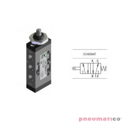 Zawór pneumatyczny popychacz panel - sprężyna T228.52.1.1 5/2 PNEUMAX 1/8"