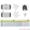 Pneumatyczny napęd obrotowy dwustronnego działania PDA52F35X11 RQS