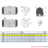 Pneumatyczny napęd obrotowy jednostronnego działania PSR63F57X14 RQS Pneumatyczny napęd obrotowy jednostronnego działania PSR63F57X14 RQS