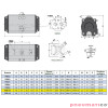 Pneumatyczny napęd obrotowy jednostronnego działania PSR105F710X22 RQS Pneumatyczny napęd obrotowy jednostronnego działania PSR105F710X22 RQS