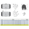 Pneumatyczny napęd obrotowy jednostronnego działania PSR125F710X22 RQS Pneumatyczny napęd obrotowy jednostronnego działania PSR125F710X22 RQS