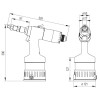 Nitownica do nitonakrętek RIVETEC RL100 M6-M16  Nitownica do nitonakrętek RIVETEC RL100 M6-M16
