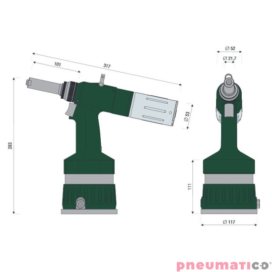 Nitownica do nitów zrywalnych RIVETEC RL40I Nitownica do nitów zrywalnych RIVETEC RL40I