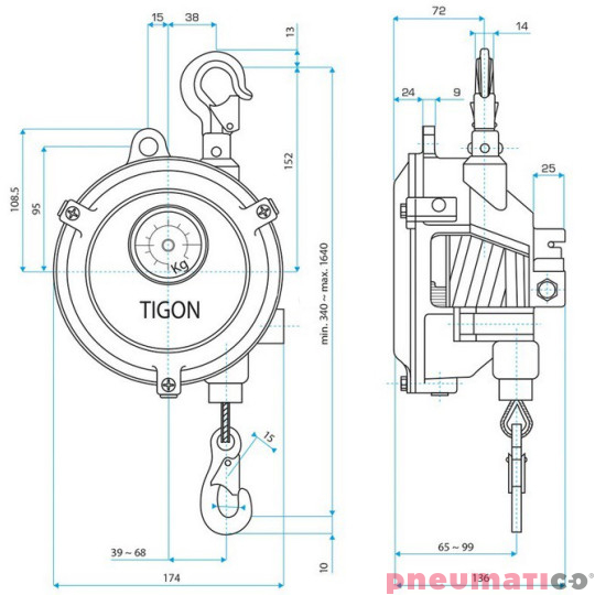 wymiary TW-15  wymiary TW-15
