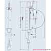 Balanser linkowy Carl Stahl Kromer 2-5kg 3000mm z hamulcem  Balanser linkowy Carl Stahl Kromer 2-5kg 3000mm z hamulcem