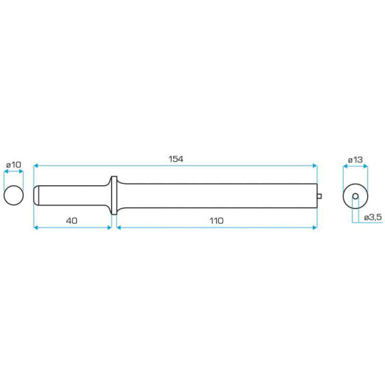 dłuto Nitto Kohki 1026 - schemat - wymiary