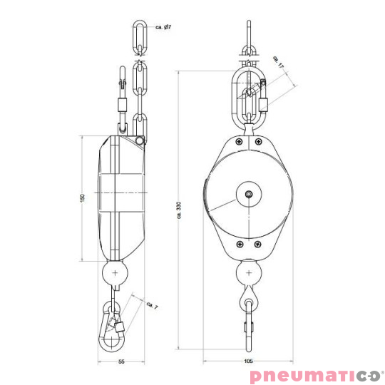 Pozycjoner Carl Stahl Kromer 5250 0,5-6,0kg 1500mm Pozycjoner Carl Stahl Kromer 5250 0,5-6,0kg 1500mm