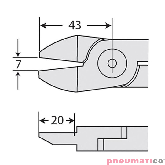 Ostrze do szczypiec pneumatycznych NILE CR8P