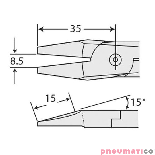 Ostrze do szczypiec pneumatycznych NILE F55 Ostrze do szczypiec pneumatycznych NILE F55