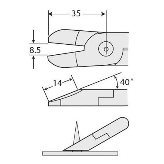 Ostrze do szczypiec pneumatycznych NILE FD5 Ostrze do szczypiec pneumatycznych NILE FD5