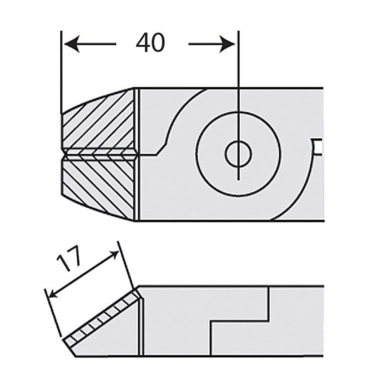 Ostrze do szczypiec pneumatycznych NILE Z120 Ostrze do szczypiec pneumatycznych NILE Z120
