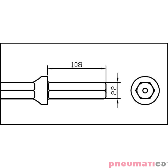 Żedrź wiertnicza stożkowa II do młotów Toku CB2261510500 Żedrź wiertnicza stożkowa II do młotów Toku CB2261510500