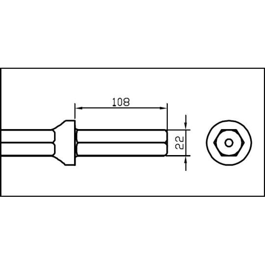 Żedrź wiertnicza stożkowa II do młotów Toku CB2261510500 Żedrź wiertnicza stożkowa II do młotów Toku CB2261510500