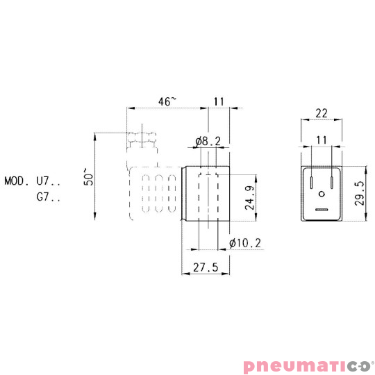 CAMOZZI U7J CEWKA 230V-50/60Hz CAMOZZI U7J CEWKA 230V-50/60Hz