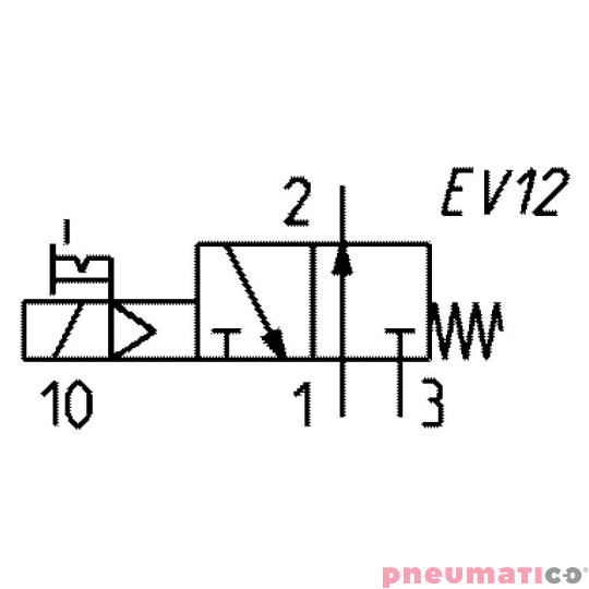 ELEKTROZAWÓR 3/2 NO 1/4" CAMOZZI 344-015-02 ELEKTROZAWÓR 3/2 NO 1/4" CAMOZZI 344-015-02
