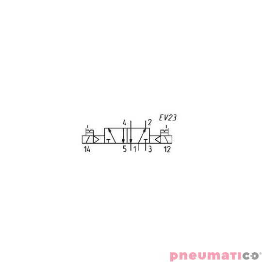 ELEKTROZAWÓR 5/2 1/4" CAMOZZI 454-011-22 ELEKTROZAWÓR 5/2 1/4" CAMOZZI 454-011-22