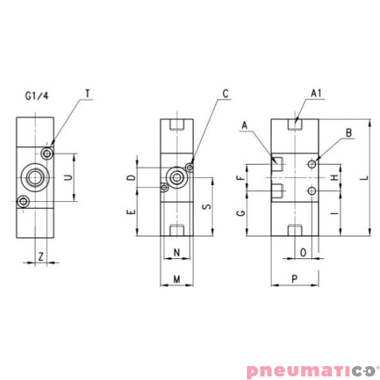 ELEKTROZAWÓR 3/2 1/4" CAMOZZI 334-033EX ELEKTROZAWÓR 3/2 1/4" CAMOZZI 334-033EX