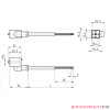 Wtyczka prosta z przewodem + LED CAMOZZI 125-503-5 Wtyczka prosta z przewodem + LED CAMOZZI 125-503-5