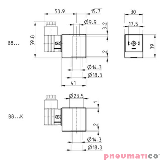 CEWKA CAMOZZI B82K 12V DC 19 W dla NO CEWKA CAMOZZI B82K 12V DC 19 W dla NO
