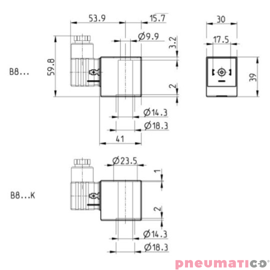 CEWKA CAMOZZI B8BK 24VAC 50Hz 15VA dla NO CEWKA CAMOZZI B8BK 24VAC 50Hz 15VA dla NO