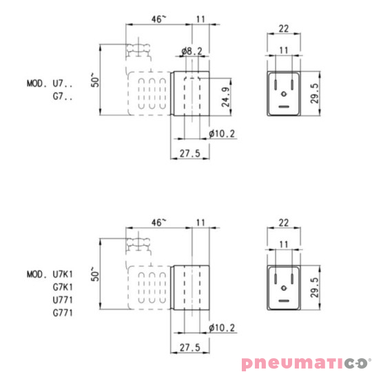 CEWKA CAMOZZI U771 24 V DC 3.1 W CEWKA CAMOZZI U771 24 V DC 3.1 W