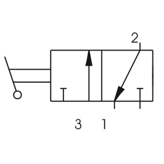 Zawór ręczny - dźwignia panel - dwupozycyjna 3/2 PNEUMAX