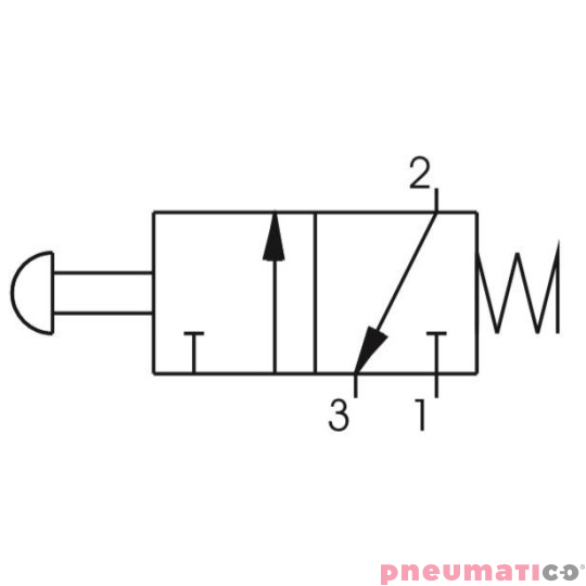 Zawór ręczny - przycisk sprężyna 3/2 PNEUMAX