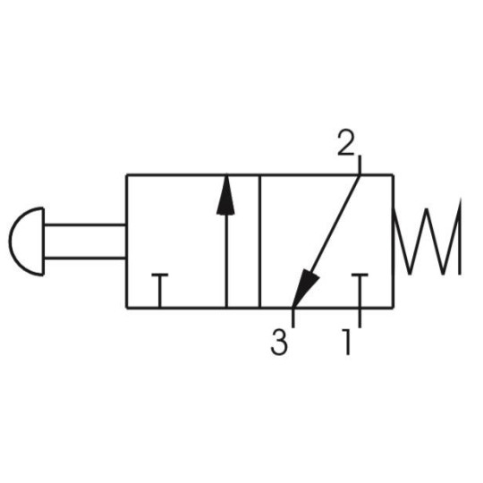 Zawór ręczny - przycisk sprężyna 3/2 PNEUMAX Zawór ręczny - przycisk sprężyna 3/2 PNEUMAX
