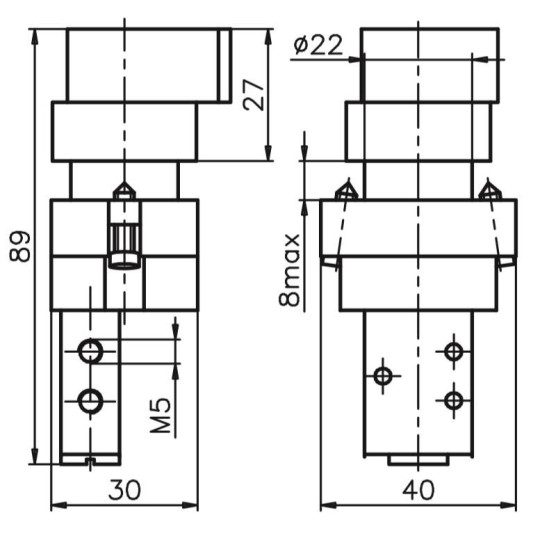 Zawór ręczny - przełącznik dwupozycyjny 3/2 PNEUMAX Zawór ręczny - przełącznik dwupozycyjny 3/2 PNEUMAX