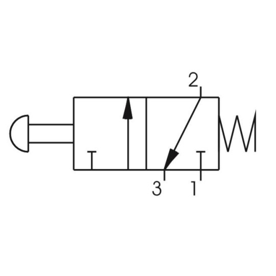 Zawór ręczny - przycisk sprężyna 3/2 PNEUMAX Zawór ręczny - przycisk sprężyna 3/2 PNEUMAX