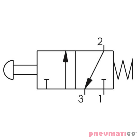 Zawór ręczny - przycisk sprężyna 3/2 PNEUMAX Zawór ręczny - przycisk sprężyna 3/2 PNEUMAX