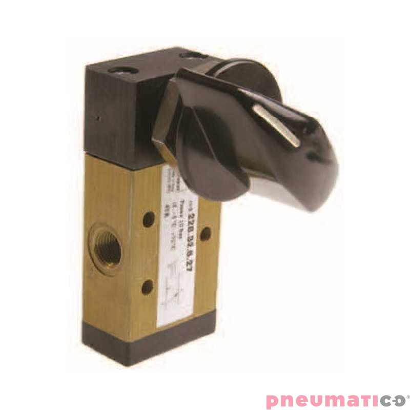 Zawór ręczny - przełącznik boczny dwupozycyjny 3/2 PNEUMAX
