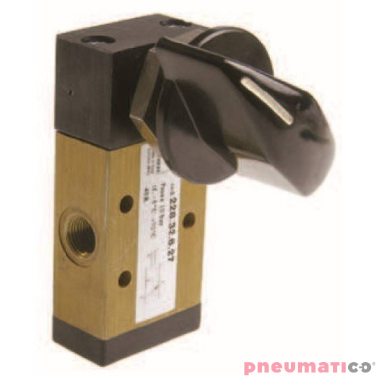 Zawór ręczny - przełącznik boczny dwupozycyjny 3/2 PNEUMAX
